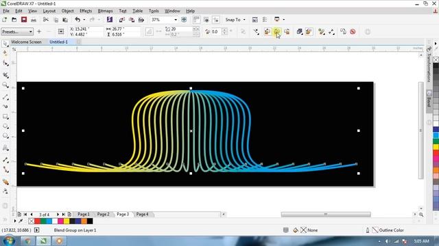 best design with use blend tool in coreldraw x7