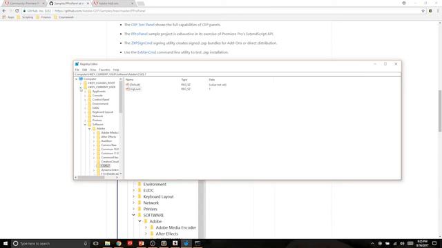 Loading Custom Script Panels in Adobe Premiere, Debug Mode