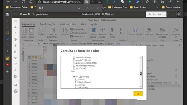 #PowerQuery Microsoft SQL: Invalid column name 't0_1'