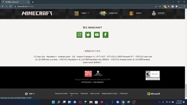 How to change language in minecraft.net