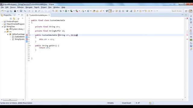 How to create user defined or custom immutable class?|Core Java Interview Question