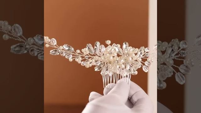 Жемчужные свадебные аксессуары для волос ручной работы серебряного цвета гребешок в виде тиары