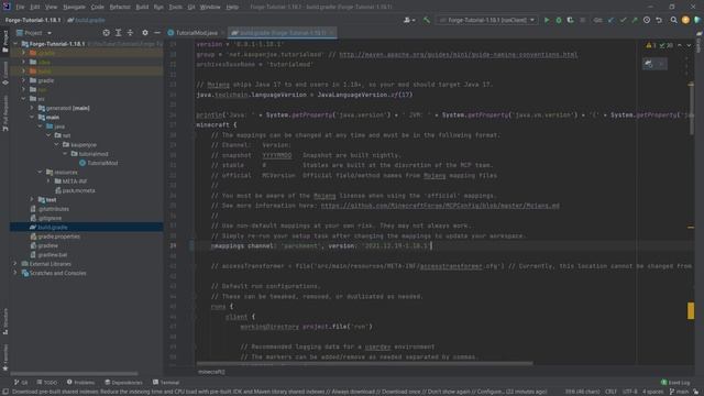 Minecraft Modding 1.18.1 with Forge | PARCHMENT MAPPINGS SETUP