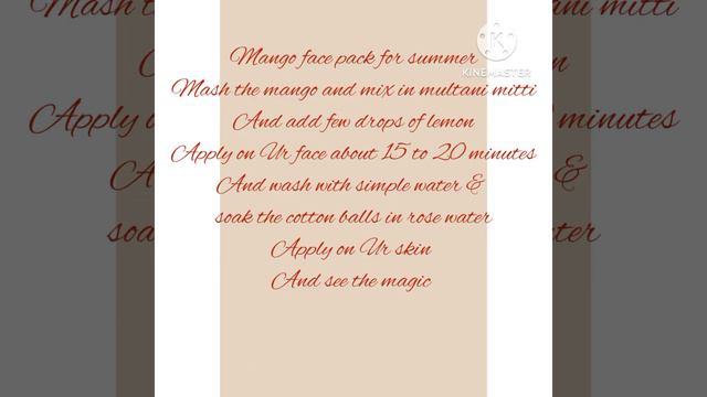 mango mask rejuvenate the skin#summercaretips