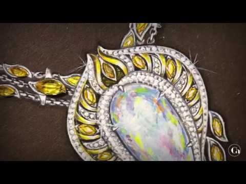Создание эскиза колье Бруней CHAMOVSKIKH jewellery house