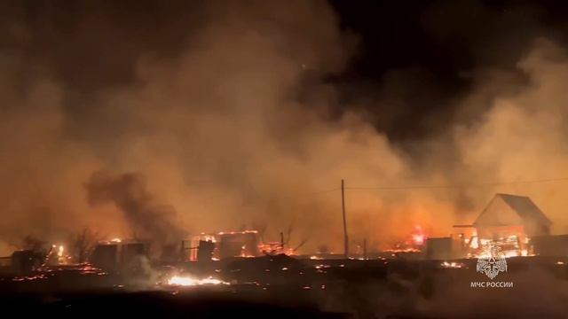 Республике Бурятия- огнем охвачено 20 домов в Заиграевском районе