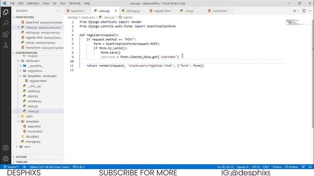 Django StackOverflow Clone | User Register and Login with  and Database | Part 5