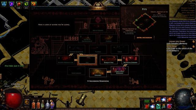 [3.3] Flicker strike build - Raider Physical to lightning 100%  - Incursion