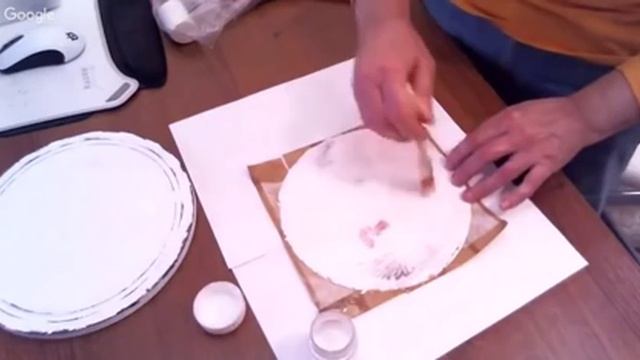 Декупаж. Панно с петухами и термометром. Ольга Сухова