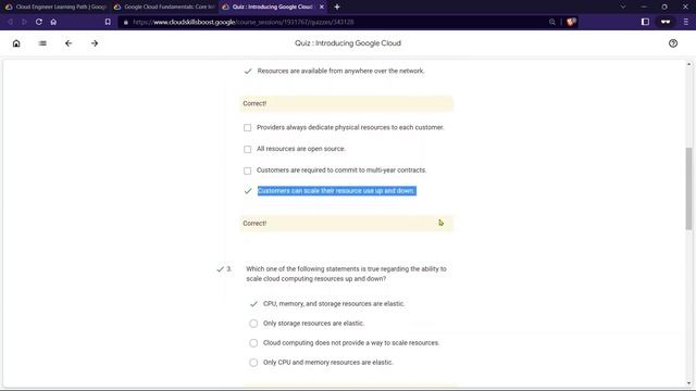 Quiz: Introducing Google Cloud | Google Cloud Fundamentals Core Infrastructure