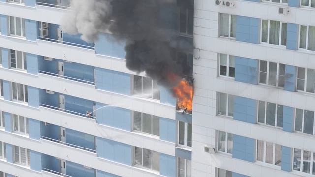 Пожар Авеню 77 мкр  Чертаново Северное 1А
