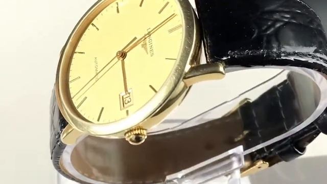 №17 longines presence automatic L4.778.6 Золотые часы Лонжин ,Швейцария