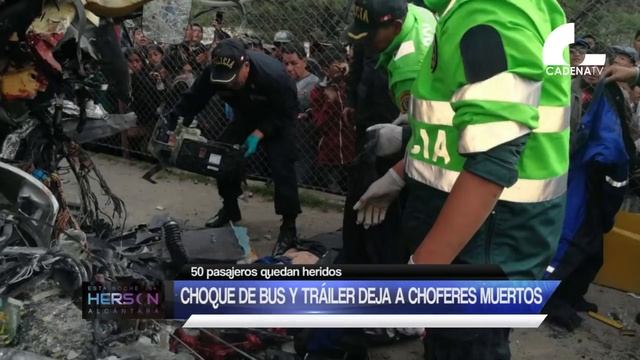 La Oroya: Choque entres bus y tráiler dejas dos muertos y más de 20 heridos