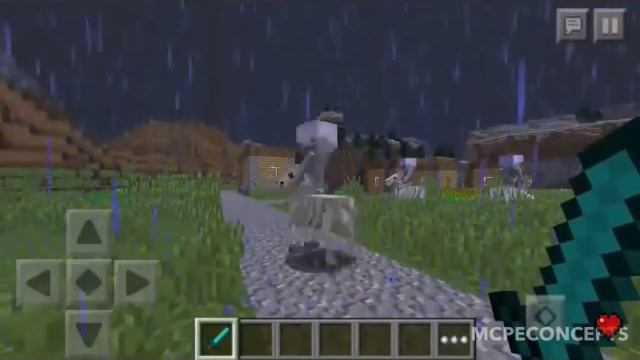 Майнкрафт ПЕ 0.14.0/0.15.0 Скелет на лошади и таинственный босс/Minecraft PE