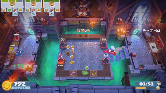 【オーバークック 王国のフルコース】OVERCOOKED2！ ３－２【Overcooked 2】【☆４ふたりプレイ】