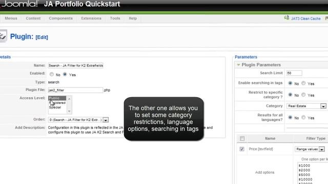 JoomlArt Extensions Tutorials - JA K2 Filter