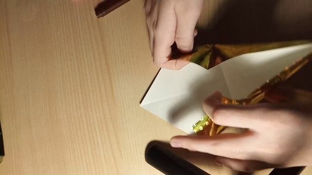 Гномик в стиле оригами