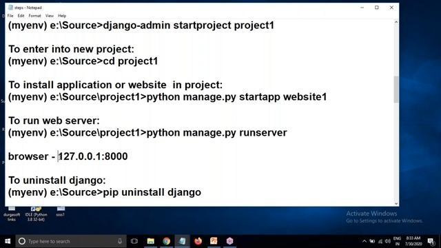 DJANGO with  Real Time Project tutorials  Demo - 3  by Mr. Wilson On 30-07-2020 8AM