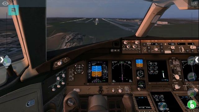 boeing 777-200 ER ILS Landing And Taxi [X-plane 10 mobile]