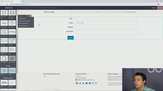 Website #OdooWebinar: Integrating Front and Backend Using the Form Builder