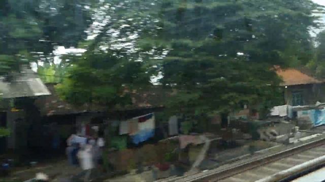 The train from  Semarang to Pekalongan, Java, Indoinesia