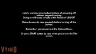 Go!Tekken Power off Warning