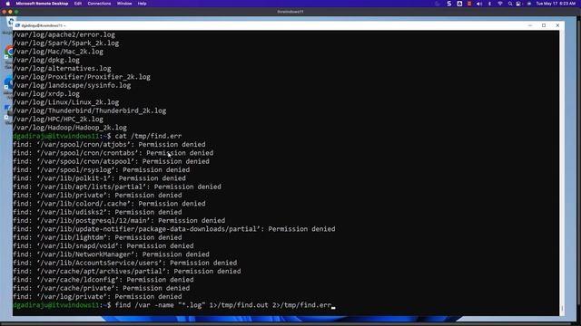 Troubleshooting Application issues using find and grep in Linux