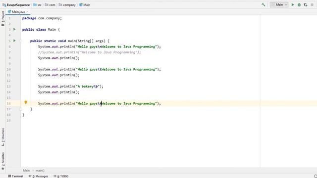 Java Tutorial 15 - Escape Sequence