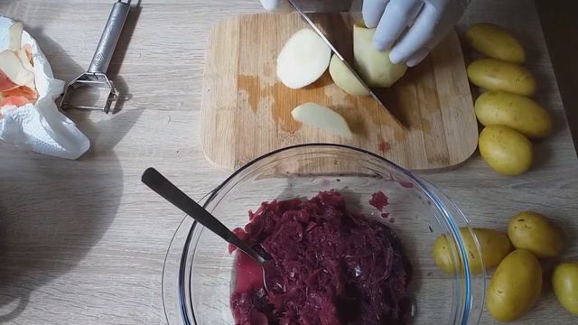 BBQ ребрышки тушёные с красной капустой