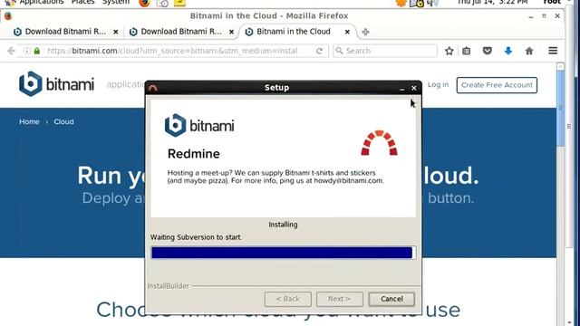Bitnami Redmine installation on linux machine