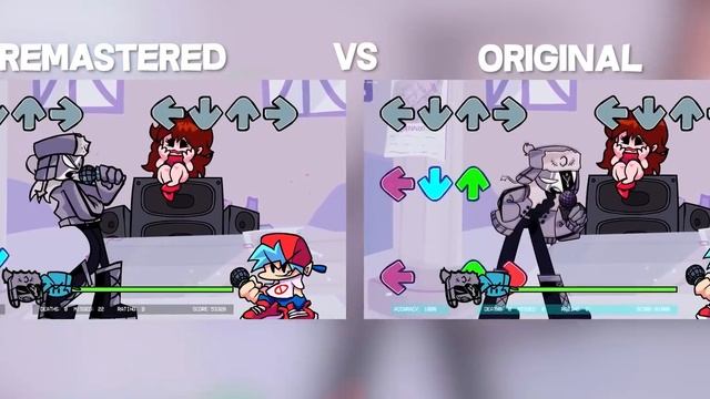 Ruv Original Vs Remastered Friday Night Funkin Mod Showcase Sarvente's Mid-Fight Masses