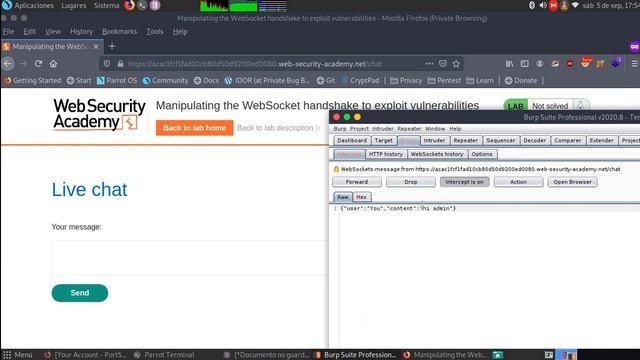 Manipulating the WebSocket handshake to exploit vulnerabilities