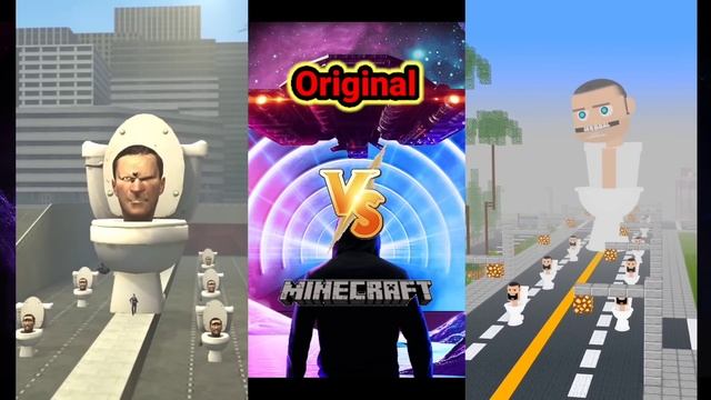skibidi toilet Original vs Minecraft (#6) @DaFuqBoom