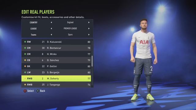 FIFA 22 - Tottenham Player Faces