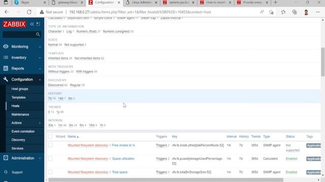 CPU Utilization Zabbix SNMP