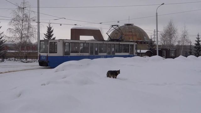 город уфа 21 февраля 2023 на горе разворотное кольцо- железнодорожный вокзал ржд. ул дзержинского.
