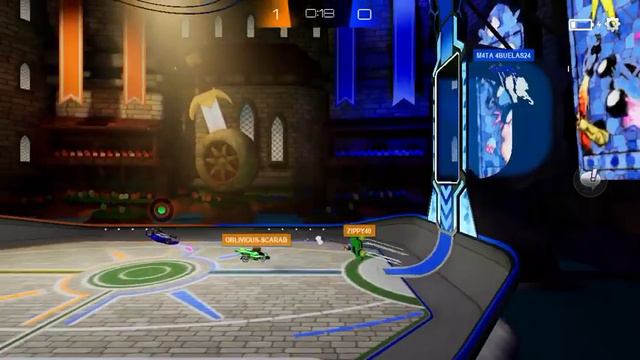 Playing rocket league side swipe
