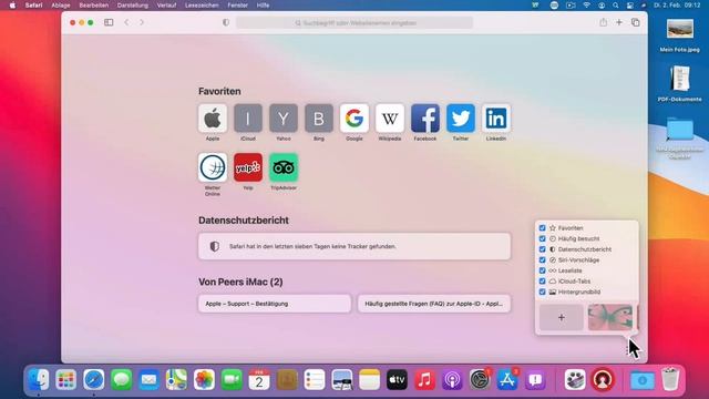 Apple Mac Einsteigerkurs Teil 1: Safari -  Den Startbildschirm anpassen