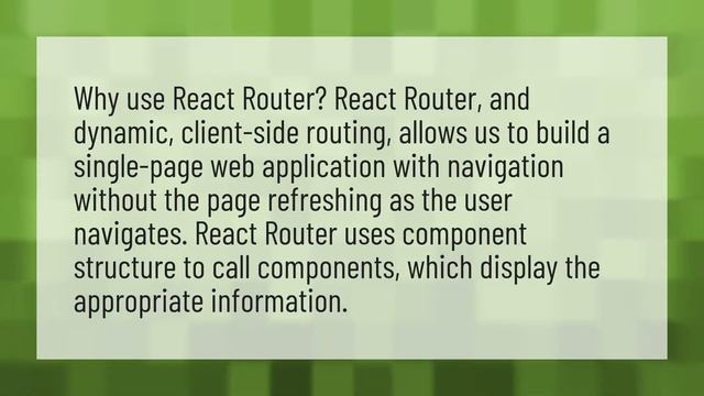 Why do we need a router in react?
