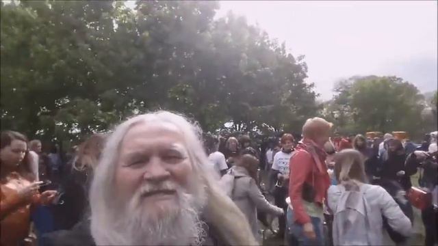 Волшебник вызвал солнце на Выставке собак из приютов