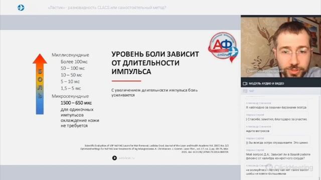 Росуховский Д.А.  Микросекундный лазерный импульс для решения сосудистых проблем. Принцип работы.