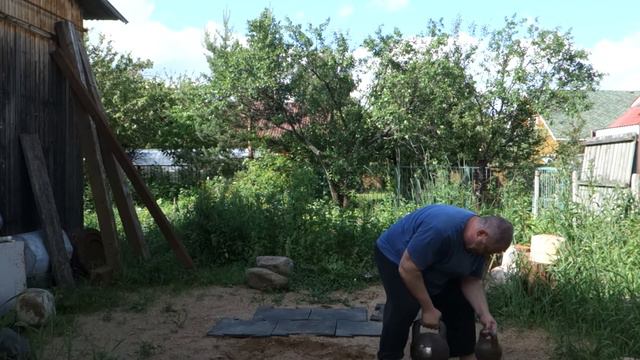 49+16,3 KG BOTTOM UP STACKED KETTLEBELL PRESS AND HOLD ЖИМ И УДЕРЖАНИЕ ГИРИ НА ГИРЕ НАПОПА 49+16,3