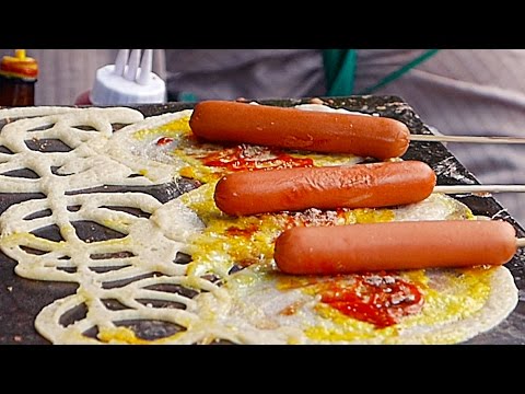 Уличная еда Таиланда - ТАЙСКИЕ ЗАКУСКИ Хот-дог, яйцо, сыр, Бангкок