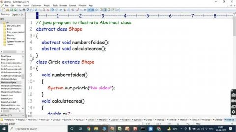 Abstract Classes in Java(with Example Program) || Abstract Class | Abstract Method | Concrete Metho