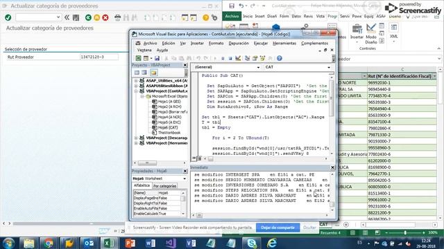 Script SAP + Excel: Modificación de data en TX Z