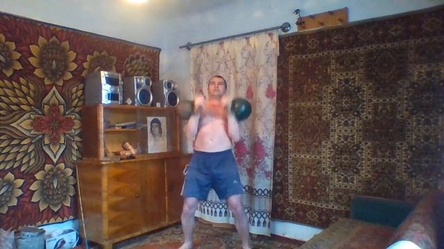 Толчок ДЦ,гири по 24 кг.,спринт 20 раз -1 мин. 02 сек.