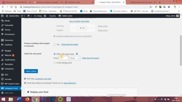 Jak dodać Instagram  Na Wordpress. [Instagram Plugin Feed widget Elementor]