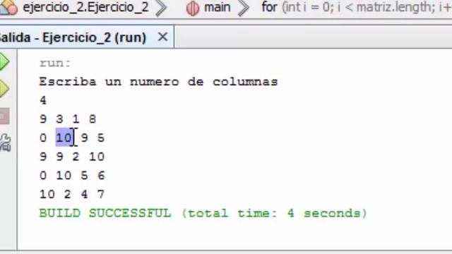 Ejercicios Java - Matrices #1 - Rellenando del 1 al 9
