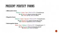 Present perfect tense