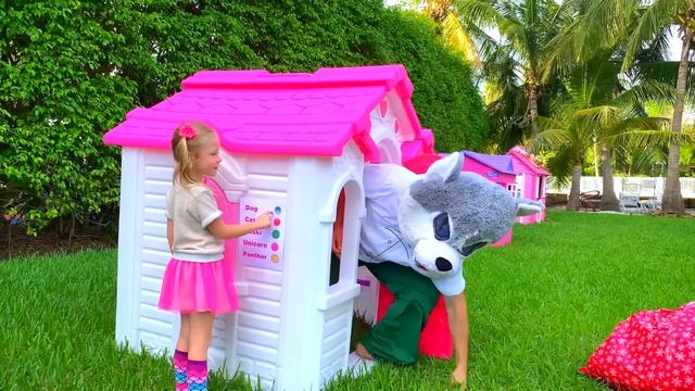 Stacy distributes gifts and presents to strange houses.